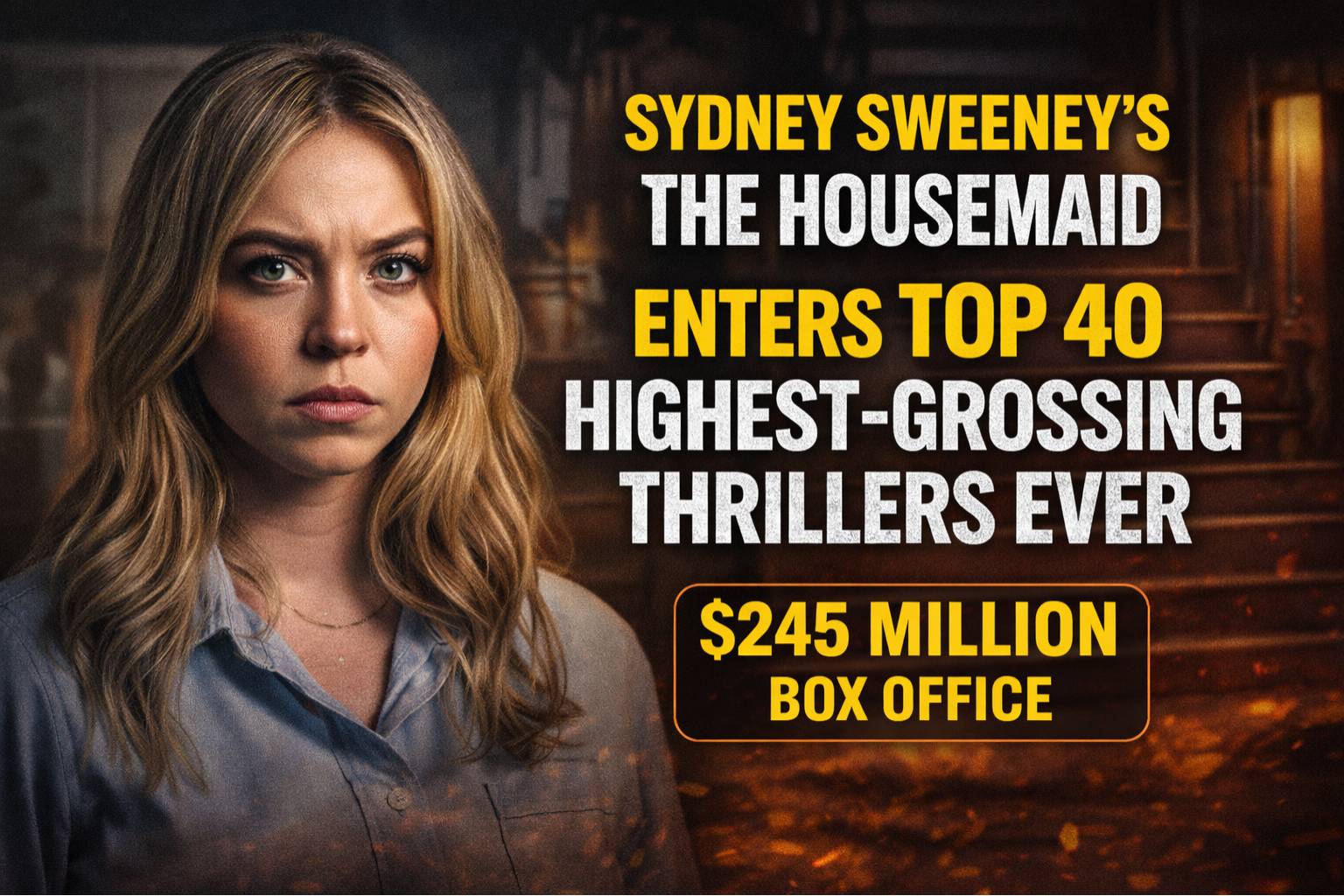 Sydney Sweeney’s The Housemaid Enters Top 40 Highest-Grossing Thrillers Ever